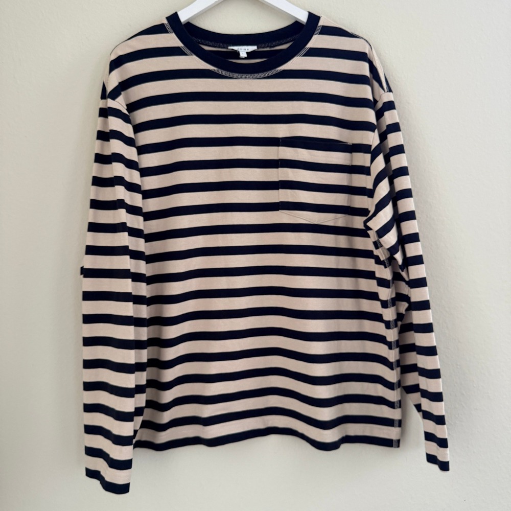 Reiss Perry Long Sleeve Block Striped Long Sleeve Unisex Large Nautical Casual